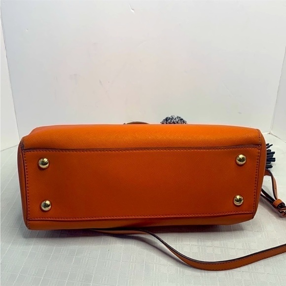 Michael Kors Teagen Small Satchel Crossbody Brown MK Signature Duffle - Picture 5 of 9